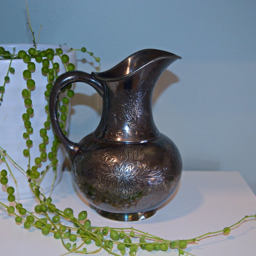 Vintage Meriden B Company Silver Plated Pitcher